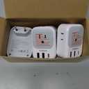 TESSAN European Travel Plug Adapter USB C 3 Pack, PD 20W US to Europe Plug Adapter with 4 AC Outlets 3 USB Ports, Type C Power Adaptor for USA to EU Euro Spain France Iceland Italy Germany Greece