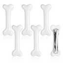 6Pcs Bone Hair Clip, Skull Skeleton HairPins, White Bones Hairpins for Women Girls, Side Hair Clip, Cosplay Costume Decorative Hair Pins Accessories, Dog Bone Alligator Clips