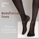 3 Pairs pantyhose for women20 Denier High Waist sheer tights (Black)