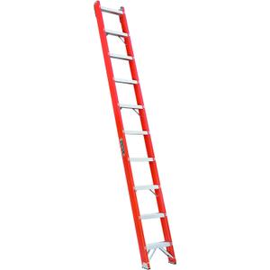 Louisville Ladder FH1010 Fiberglass Shelf Ladder, 10 Feet, 300 Pound Duty Rating