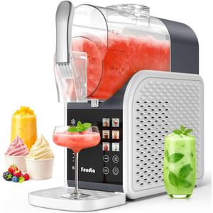 Max 95oz Slushie Machine with 6 Smart Presets, No Ice Needed Frozen Drink Maker for Home, Quick 30-Min Freeze for Slush, Margaritas, Smoothies, Ice Cream & More, Large Capacity Party Slushy Maker