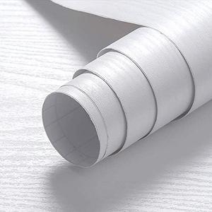White Wood Contact Paper - 23.6 x 196 Inches - Self-Adhesive, Removable and Waterproof - Ideal Peel and Stick Wallpaper for Cabinet, Countertop, Desktop, Rental Property, Kitchen, 23.6"W x 196.9"L