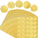 6 x Fancy Land Embossed Gold Foil Stickers Heart Envelope Seal Sticker for Wedding Invitations Bridal Shower Greeting Cards Wrapping Decoration Supplies 500Pcs