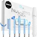 NuDerma Clinical Skin Therapy Wand - Portable Skin Therapy Machine w 6 Fusion Neon + Argon Wands  Anti Aging - Clarifying - Skin Tightening & Radiance - Wrinkle Reducing