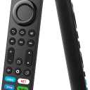Replacement Voice Remote Control Compatible with All Fire Smart TV Stick(Lite,2nd gen,3rd gen,4K Max), Cube, Pioneer, Hisense, for Insignia Smart TV Stick with Voice Controller (jet black)