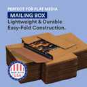 BOX USA Flat Mailer Shipping Boxes 18"L x 12"W x 2"H Large 50-Pack | Corrugated Cardboard Box for Small or Large Business Packaging, Mailing, and Storage