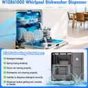 UPGRADED W10861000 W10620296 WDT730PAHZ0 KDTE104ESS4 WDT970SAHZ0 WDT750SAHZ0 Dishwasher Detergent Dispenser Compatible With Whirlpool Maytag Kitchenaid Dishwasher Soap Dispenser Replacement Parts