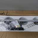 Black Crystal Bathroom Vanity Light Fixtures Over Mirror for Bathroom Lighting (4 Lights)