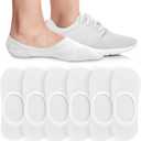 Eedor No Show Socks Womens Invisible Liner, Non Slip & Low Cut, Casual & Formal Wear, Soft & Stretchable (White)