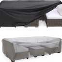 Mrrihand Patio Furniture Set Cover Waterproof, Outdoor Sectional Sofa Set Cover Heavy Duty 600D Table and Chair Set Cover 84" L 44" W 23" H