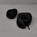 Adjustable Travel Pillow for Neck Support & Comfort, Lightweight Memory Foam Travel Neck Pillow for Sleeping - Washable & Breathable Plane Pillow for Traveling with Eyemask, Earplug & Carry Bag (Cosmic Black)