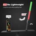 RoadHero 2 Pack 21 Inch Traffic Wands, Red and Green Led Traffic Control Baton, Safety Light Wand with 3 Flashing Modes, Air Marshaling Signal Wand with Side Clip for Airport, Parking, Car Directing