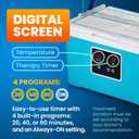 PhysioNatural Cold Therapy Ice Machine for Knee Surgery Recovery Programmable Continuous Cryotherapy System with Adjustable Knee Pad for Post-Op Swelling, Sprains & Injuries