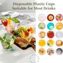 [100 Pack] 9oz Plastic Cups with Gold Glitter Sturdy & Food Safe Disposable Wine Glasses Party Wedding Cups Disposable Drinking Cups Plastic Cocktail Glasses for Wine, Cocktails & Cold Beverages