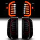 KEWISAUTO Smoked Full LED Taillight Rear Brake Stop Light for Chevy Silverado 1500 2500HD 3500HD 2014-2019, GMC Sierra 3500HD Dually 2015-2019, Only fit Models without Factory LED Tail Light (2PCS)