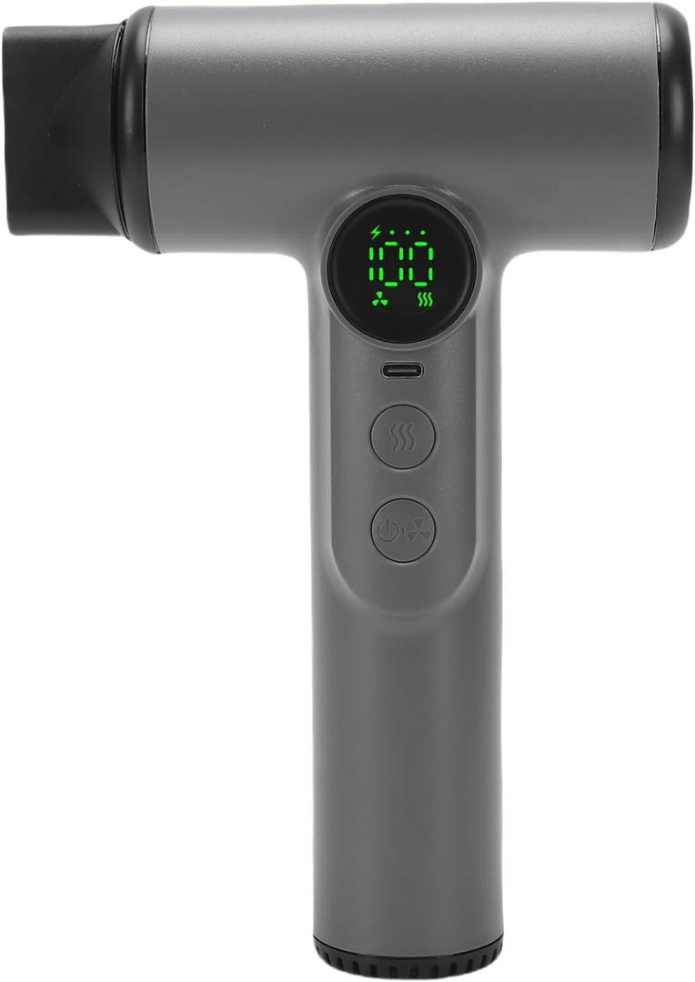 fosa Cordless Hair Dryer, USB Rechargeable Hair Dryer, Battery Powered, 200W 15600mAh Portable Blow with USB Type C Charging, for Travel Camping Dorms