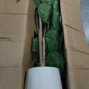 Faux Fiddle Leaf Fig Tree 6ft Tall Indoor Fake Tree in White Pot with 106 Leaves Artificial Ficus Lyrata House Plant for Indoor Home Office Bedroom Living Room Decor Perfect Housewarming Gift