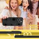 OOK Black Floral case for iPhone 15 Pro Max Case [Compatible with MagSafe], Cute Sunflower Floral Blooms Design Soft TPU Shockproof Protective for Women Girls Slim Magnetic Phone Cover