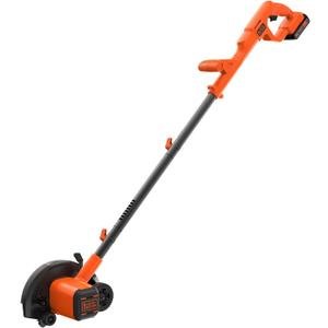 BLACK+DECKER 20V MAX Cordless Edger Lawn Kit, 1.5 Ah Battery & Charger Included, 4 Position Adjustable Height, Lightweight, 7.5" Double Edge Blade (BCED400C1), One Size