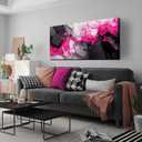 Abstract Canvas Wall Art - Bedroom Wall Art for Girls - Modern Living Room Wall Decor Size 24" x 48" (Pink)