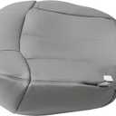 GXARTS Driver Side Bottom Replacement Leather Seat Cover Fit for Chevy Silverado Suburban Tahoe GMC Sierra Yukon 1999 2000 2001 2002 Pewter Gray # 922 92i 122