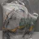 Nkzply 4 Pcs Grey Marble Shower Curtain Set White Modern Abstract Bathroom Sets with Shower Curtain and Rugs Silver Gold Fabric Shower Curtains for Bathroom Decor Accessories Toilet Lid Cover Hooks