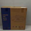 VOLISUN Low Profile Ceiling Fans with Lights and Remote, 19.7in Fandelier Ceiling Fan Flush Mount, 3000K-6500K Smart Bladeless LED Fan Light, White Modern Ceiling Fans with Lights for Bedroom