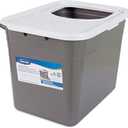 Petmate Enclosed Cat Litter Boxes with Hinged Lid and Wide Top Entry Opening, Cat Litter Box Enclosure with Filter Lid, Made in USA, Scoop not Included (1 Count (Pack of 1), Gray)