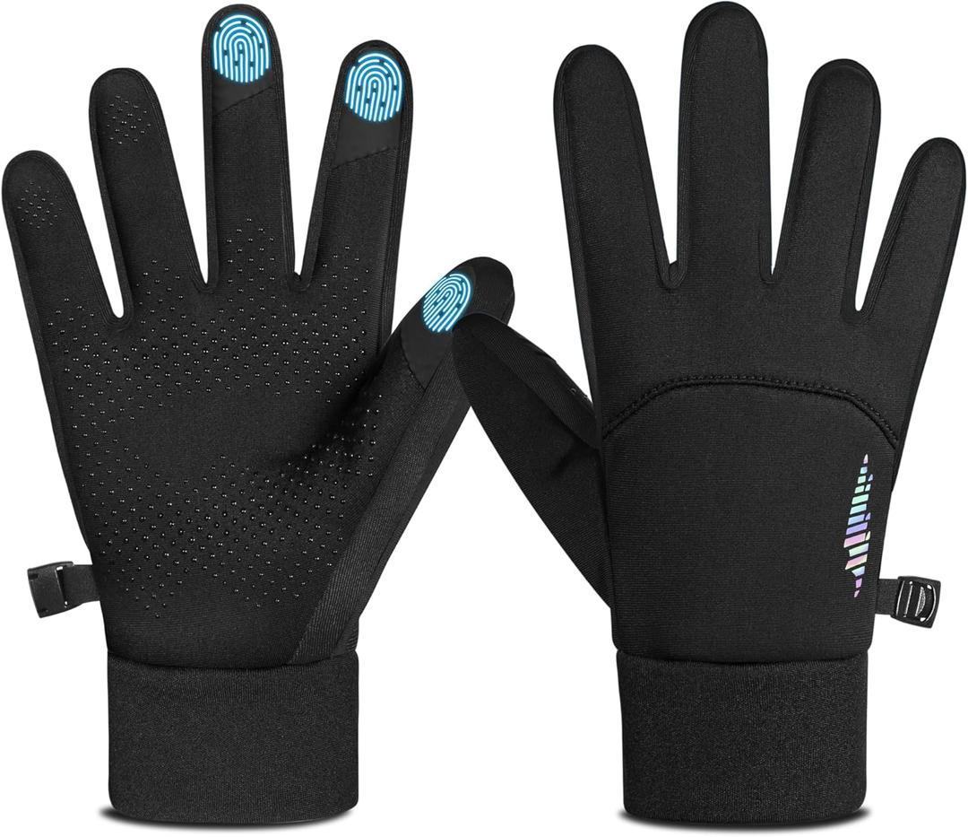 rivmount Kids Warm Winter Gloves Touchscreen Water-Resistant Cycling Running Skiing in Outdoor Cold Weather for Boy Girl (XXL(13-15 years), Black)
