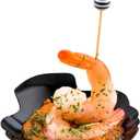 Restaurantware 3.3 Inch Shell Appetizer Plate 100 Disposable Plastic Appetizer Plate - Sturdy Shell-Shaped Black Plastic Cocktail Plates Perfect For Serving Amuse Bouche And Hors D'oeuvres