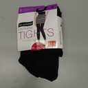 No Nonsense Women's Super Opaque Control Top Footless Tights ,Size Medium, Black