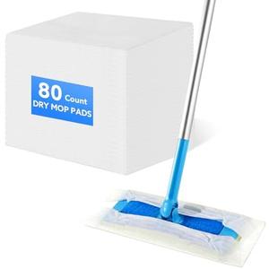 wlich 80PCS Dry Sweeping Cloths Pads Compatible with Swiffer Sweeper, Disposable Duster Refill, Non-Woven Mop Refills Pads for Floor Mopping, Wood Floors, Dust and Pet Hair Cleaning