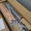 Tripod Easel TV Stand for 43 to 65 Inch LCD LED OLED Screen, Height Adjustable and Swievel TV Stand, Portable Corner TV Floor Stand with Wooden Tray, VESA 400x400mm, Minimalist Black Walnut