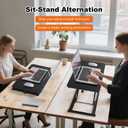 Standing Desk Converter Adjustable Height,Keyboard Riser for Stand Up Desk Riser,Computer Keyboard Stand for Desktop,Ergonomic Sit Stand Computer Workstations Black Size 23.6 Inch, 23.6 x 13.4 x 15.6 inches