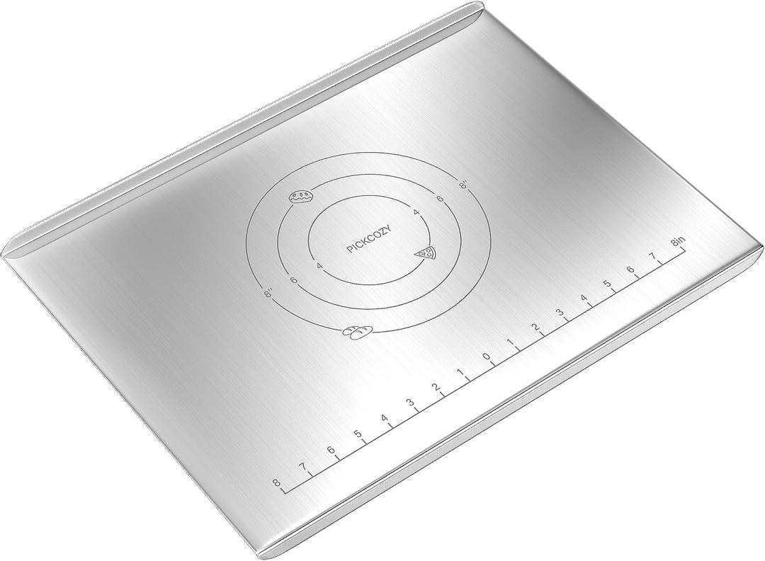 Stainless Steel Cutting Board with Double Lip,Large Metal Chopping Board, 20"L x 15"W