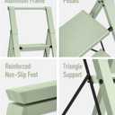Mayi Plus 4 Step Ladder, Lightweight Folding Step Stool with ConvenientHandgrip, Aluminum 330lbs Capacity Step Ladder forOffice,Household,Kitchen,Library(Green)