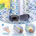Drydiet Amalfi Coast Wallpaper Peel and Stick Contact Paper 15.8 x 118.1in Capri Lemon Wallpaper Self Adhesive Removable Blue and Yellow Wall Sticker Paper for Home Classroom Locker Dorm Decor