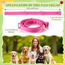 2 x Flea and Tick Collar for Dogs, Dog Collars with Natural Essential Oils, Waterproof, Adjustable Size for Small Medium and Large Dog, Flea Prevention and Tick Control for Puppies(2 Pack,Pink)