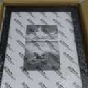 Egofine 8x10 Picture Frames Set of 4, Made of Solid Wood Covered by Plexiglass 4x6 and 5x7 with Mat or 8x10 without Mat, for Table Top Display and Wall Mounting Photo Frame Black