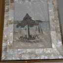 Handmade Picture Frames, 5" x 7"Vintage Mother of Pearl Photo Frame,Unique Natural Style,Chic Mosaic Beach Picture Frame Tabletop or Wall Hanging Display Frame (White, 5x7)