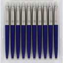 Parker Jotter London Standard Blue Retractable Ballpoint Pen, Blue Ink, 10/Pack