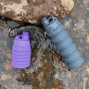 Collapsible Water Bottles Travel water bottle Sports Portable Sport Water Bottle Reusable Water Bottles comes with mountaineering Buckle 500ml silicone Water-proof camping water bottle