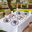 104 PCS Hockey Party Table Supplies Kit Serve 26, Includes Dinner Plates, Dessert Plates, Napkins, Cups for Ice Hockey Birthday Party Sport Events Decorations Favors
