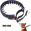 Mayerzon Martingale No Pull Collar for Medium Large Dogs, Patented Anti Pull Dog Collar with Buckle for Walking Training, with Neoprene Padding and Reflective Stitching, Adjustable(Purple Trim, M)