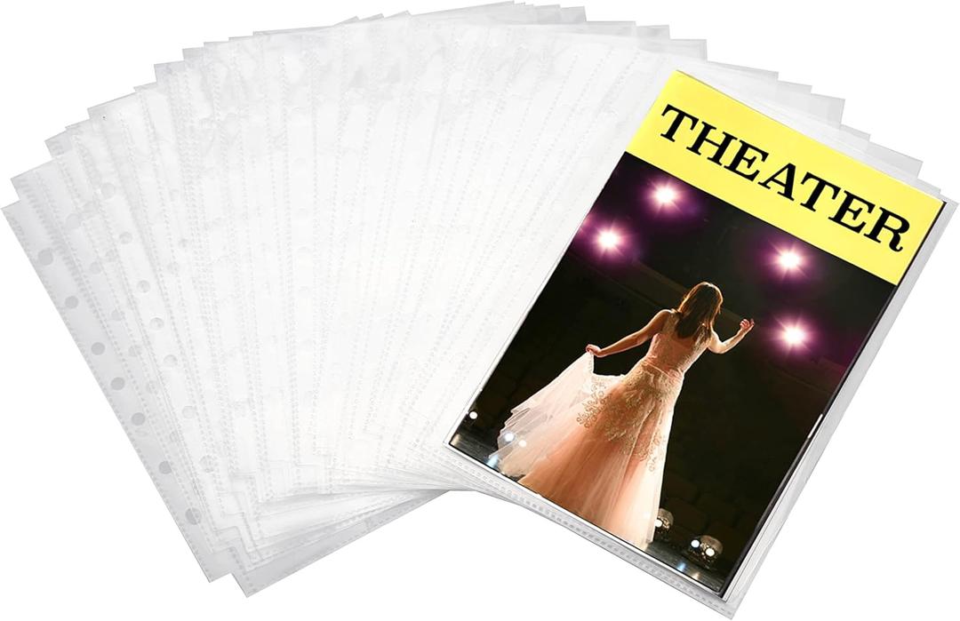 2Fold Sheet Protectors for Broadway Play Program and Theater Programs - 25 Custom Sheet Protectors Fits Playbills from Mid 1980s to Modern (5.8 x 8.75 Program Protectors (25 Pack))