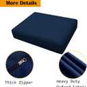 SK Studio Patio Cushion Covers Replacement, 2 Pack Waterproof Outdoor Furniture Seat Cushion Slipcover with Zipper for Garden and Backyard, Green