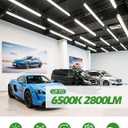 (6 Pack) 4FT T5 PRO LED Shop Lights, 2800LM 6500K Bright White LED Integrated Fixture, 20W Linkable Garage Light, Ceiling and Cabinet Light with ON/Off Switch, Workshop, Basement