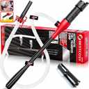 Portable Transfer Pump Battery Operated Electric Siphon Pump for Gas, Fuel, Diesel, Water Transfer 2.4 GPM Flow Oil Extractor, 47" Hose-Easy to Use Hand Fuel Pump, Multi-Use Siphon Transfer Pump(Red)