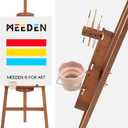 MEEDEN Easel Stand for Painting Canvas: Beechwood Lyre Easel Tripod Stand - Adjustable Art Paint Easel with Brush Holder, Washer & Metal Stand, Artist Easel for Painting, Display, Wedding Sign, Walnut