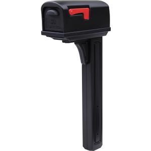 Architectural Mailboxes Classic Plastic, Dual Access, Mailbox and Post Kit, GCL100BAM, Black, Medium Capacity